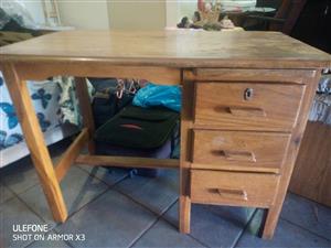 Antique Desk with drawers solid wood