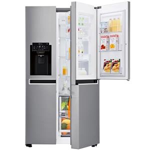 LG 601L Platinum Silver Side by Side Refrigerator, Door-In-Door™ (Plumbed) - GC-J247SLUV
