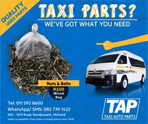 Mixed Bag of NUTS & BOLTS - quality used taxi spares - TAXI AUTO PARTS  - TAP
