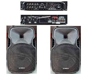 Bluetooth Amplifier + 15" Omega Speaker x2, New with FREE DELIVERY