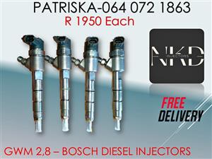 GWM 2,8 BOSCH DIESEL INJECTORS FOR SALE