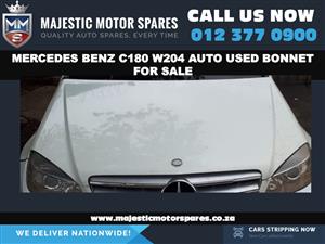 Merc Mercedes Benz C180 W204 AUTOMATIC PETROL bonnet for sale used 