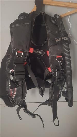 Seac Ego Scuba Diving BC + dive gear bag
