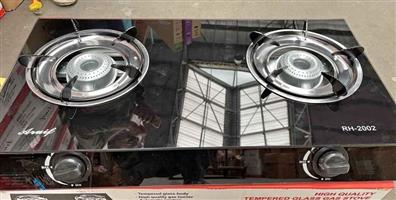2 Plate Automatic Glass Gas Stove, New with warranty and FREE DELIVERY