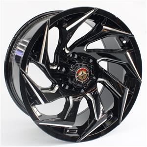 18″ Andes 6/139 Gloss Black And Silver Alloy Wheels
