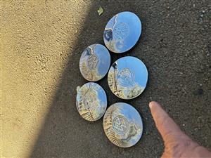 VW centre steel wheel caps 