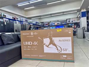Brand new Hisense 58 inch smart 4k ultrs Hd on special 