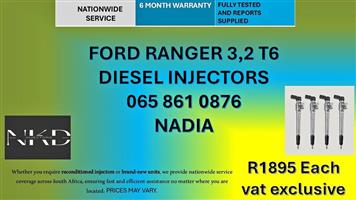 FORD RANGER 3,2 T6 DIESEL INJECTORS FOR SALE -RECONDITIONED AND NEW