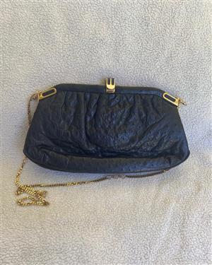 Ostrich leather handbag, Vintage 
