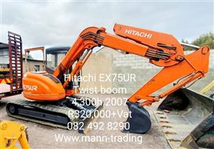 Hitachi EX75UR Twist Boom Excavator