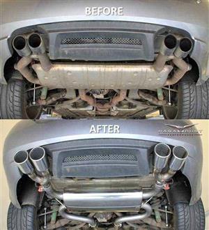 Jaguar XKR V8 supercharged exhaust box