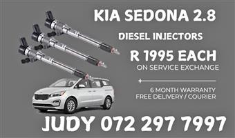 Kia Sedona 2.8 Diesel Injectors for sale on service exchange or to recon