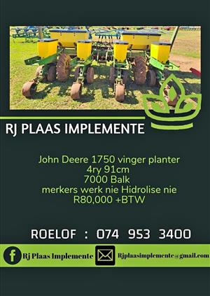 John deere 1750 4 ry 91 planter