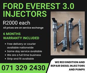 FORD EVEREST 3.0 INJECTORS FOR SALE WITH WARRANTY INCLUDED 