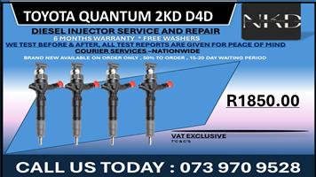 Toyota Quantum D4D Diesel Injectors 