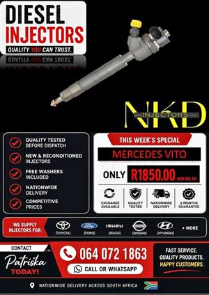 MERCEDES - DIESEL INJECTORS -RECON AND 6 MONTHS WARRANTY 