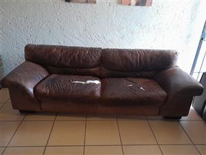 100 % leather couch for sale