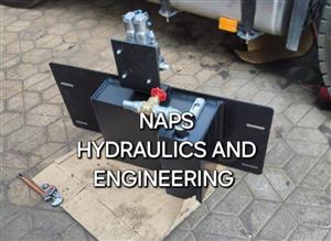 Self-contained hydraulic pump and control valve unit 