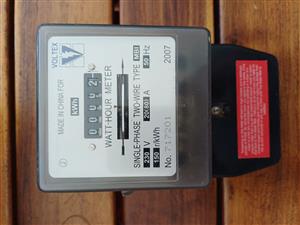 Electricity meter - Voltex Watt-Hour Meter Single phase two wire
