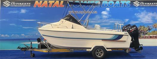 COBRA CAT 525 ON TRAILER 2 X 90 HP SUZUKI 4 STROKES FINANCE ARRANGED 