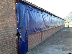 TOP QUALITY (550GSM) PVC CHICKEN HOUSE/POULTRY CURTAINS WITH POCKET AND EYELETS