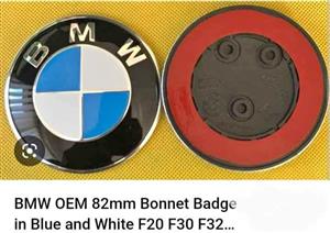 B-M-W F20 - 1 Series 82mm Bonnet badges emblems