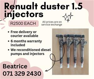RENAULT DUSTER 1.5 INJECTORS FOR SALE WITH WARRANTY 