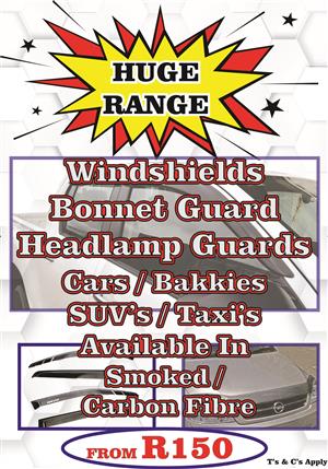 Windshields / Bonnet Guards / Head Lamp Trims / tail Lamp Trims