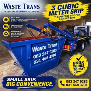 Skip hire for KZN! Your one-stop shop for all waste disposal needs. 