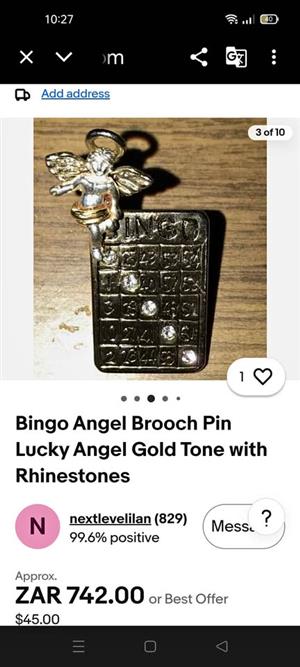  gambling guardian angel pin