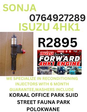 IZUZU 4HK1 DIESEL INJECTORS WE RECON AND SALE ON EXCHANGE 