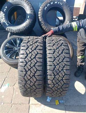 2 X 285/70/17 Goodyear Wrangler off-road SUV & bakkie tyres for sell 