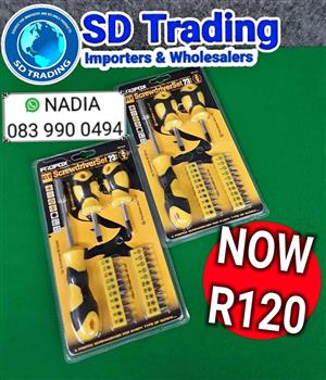 Screwdriver and Bits Set 23-piece