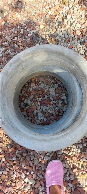 Cement garden planter rings