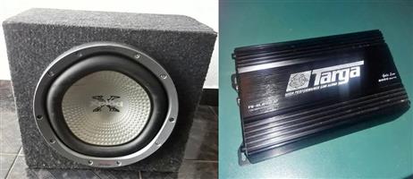 12 inch Sony Dvc Sub & Targa Micro Monoblock Amp