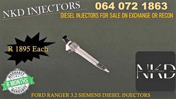 FORD RANGER 2.2-3.0-3.2 DIESEL INJECTORS ON RECON FOR SALE OR ON EXCHANGE