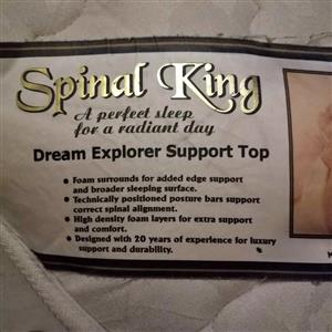 Spinal king double mattress and base