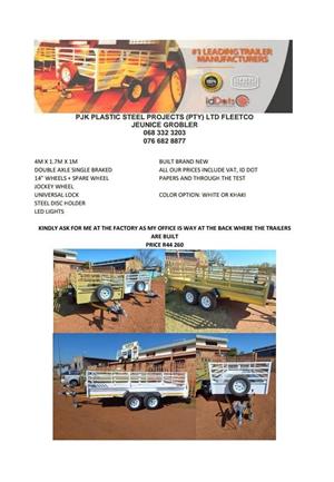 2024 4m single braked Utility trailers