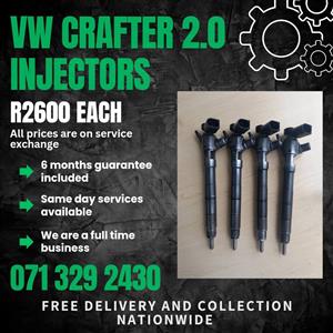 VW CRAFTER 2.0 INJECTORS FOR SALE WITH WARRANTY INCLUDED 
