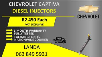 CAPTIVA DIESEL INJECTORS FOR SALE OR RECON WITH 6 MONTH WARRANTY 