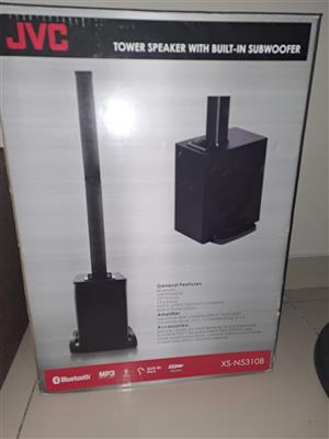 Jvc tower speaker with built in Subwoofer 