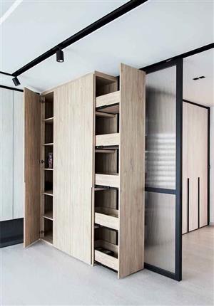 Pull out shoe racked wardrobes