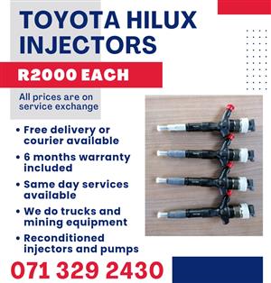 TOYOTA HILUX INJECTORS FOR SALE WITH WARRANTY 