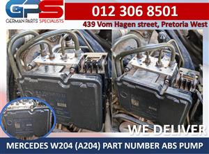 MERCEDES W204 (A204) PART NUMBER ABS PUMP USED FOR SALE  
