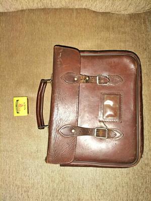 Small leather school bag