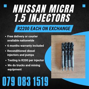NISSAN MICRA 1.5 INJECTORS FOR SALE WITH WARRANTY 