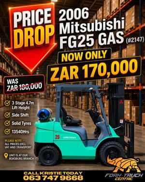 HUGE PRICE DROP!!!!2006 Mitsubishi FG25 #2147