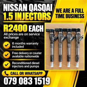 NISSAN QASQAI 1.5 INJECTORS FOR SALE WITH WARRANTY 