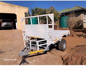 Two wheel flat bed trailer 