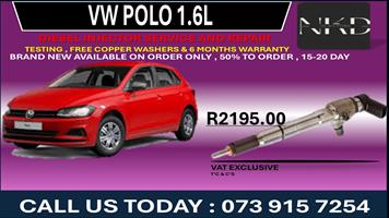 Vw Polo 1.6L Diesel Fuel Injectors 